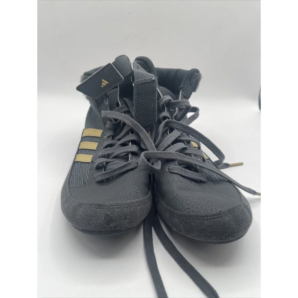 Adidas Athletic Wrestling Boxing Shoes‎ YYJ 606004 Grey Gold Men's Size 5